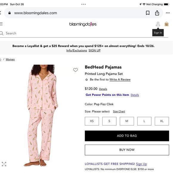 EUC Bedhead Champagne Brunch Long Sleeve Stretch Cotton Pajama Set Pockets Small - Picture 8 of 16